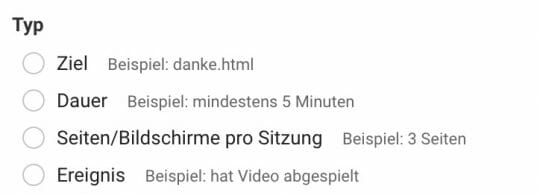 Benutzerdefinierte Zielvorhaben in Google Analytics