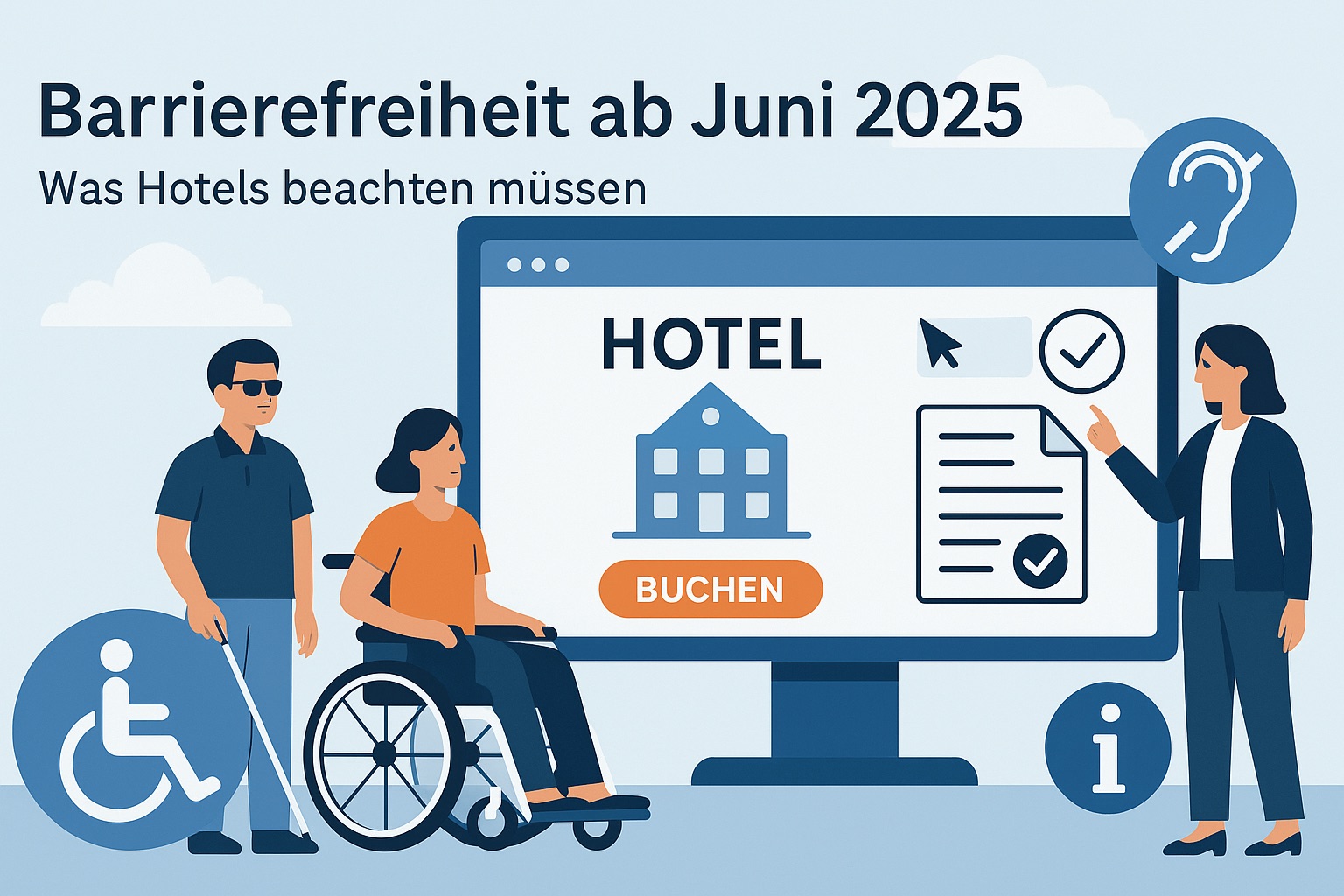 Barrierefreiheitsstärkungsgesetz (BFSG): Was müssen Hotels beachten?